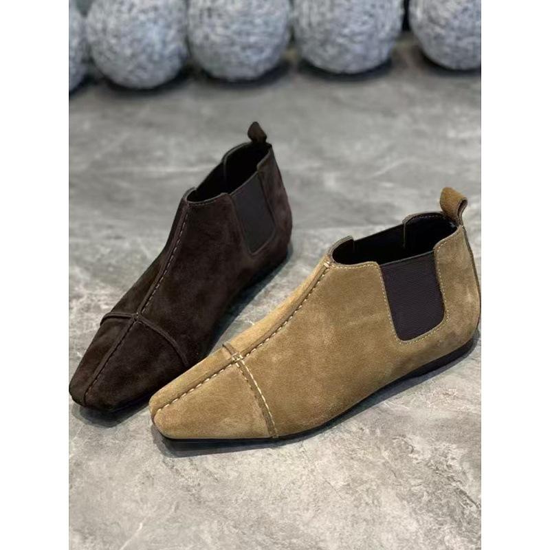 Sheepskin Version~ New British Style Chelsea Boots In the Autumn of 2025 Women's Retro Short Boots Fashion Versatile Square Boots