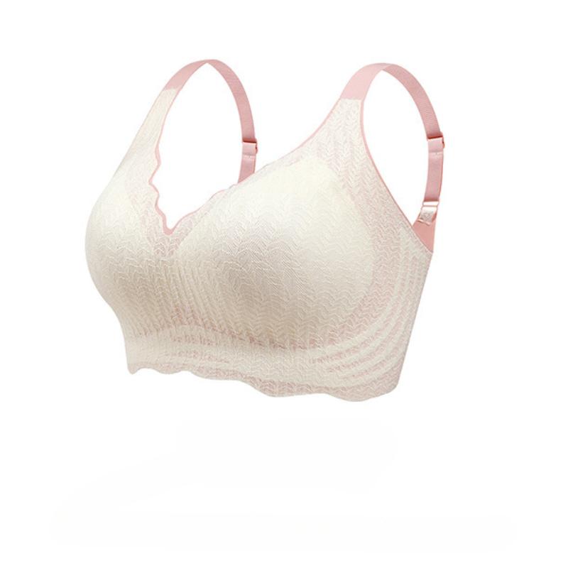 Thin Lace Non-marking Underwear One-piece Anti-sagging Sleep Bra Without Steel Ring