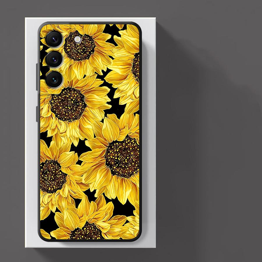 Case for Xiaomi Redmi Note 11 12 Pro 7 8 10 10S 9S 13 Pro Plus 14 11s 12s 9 Funda Phone Cover Sunflower