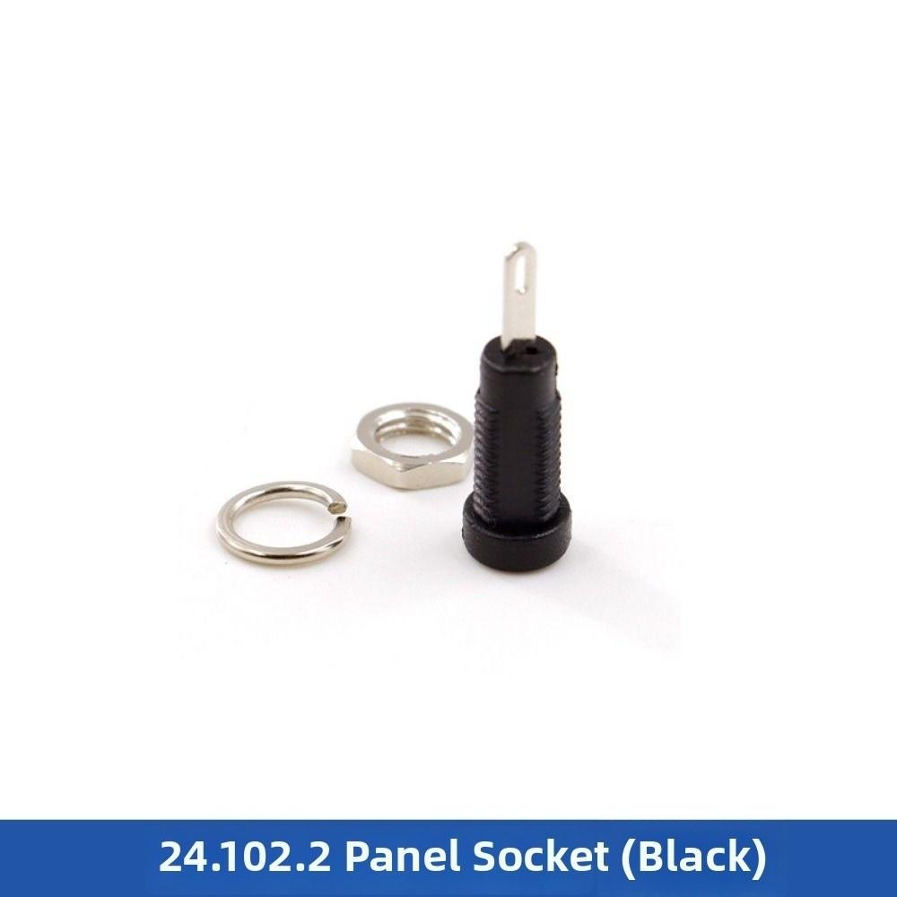 6pcs 24*7.3mm Banana Socket 2mm Terminal Test Hole DIY Parts Jack Electrical Connector
