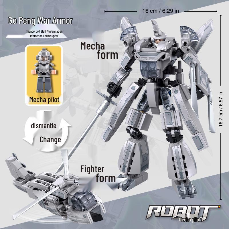 Xiao Luban Three Kingdoms Guan Yu Mecha Building Toy for Kids