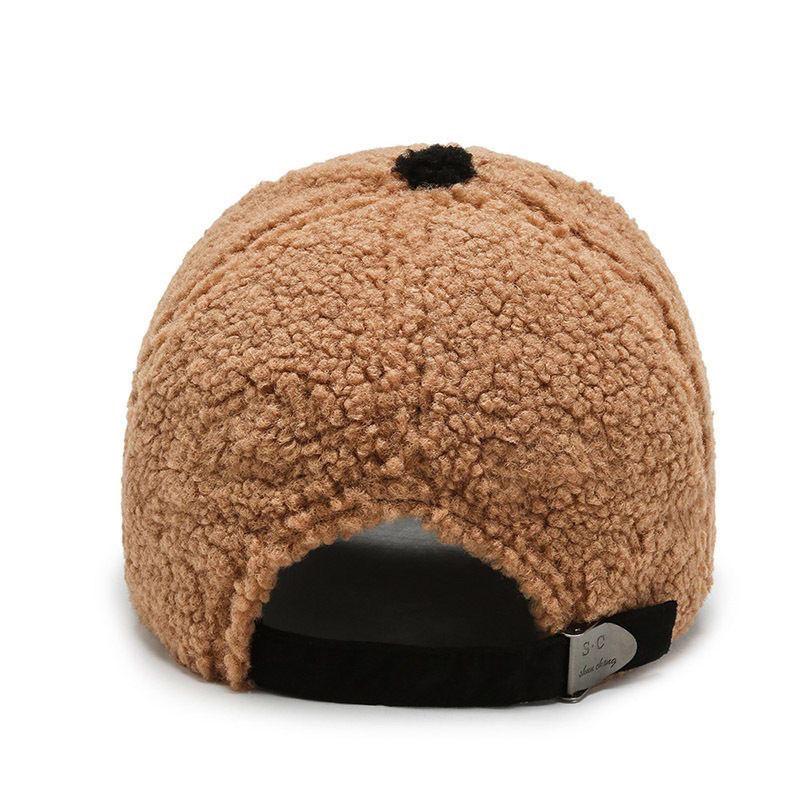 Hats Men's and Women's Winter New Lamb Wool Baseball Women's Cap Winter Thickened Warm
