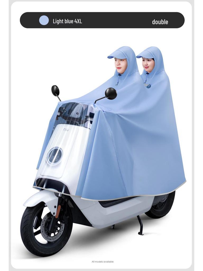 Unisex Electric Car Raincoat: Long, Full-Body, Extra Thick, Waterproof Poncho for Motorcycle Use