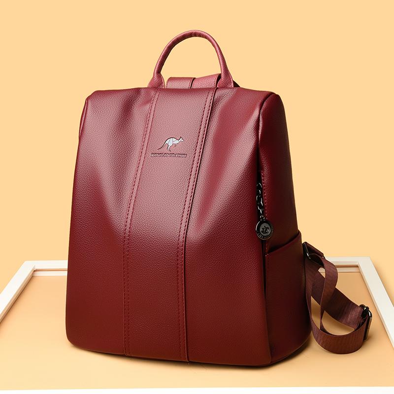 Genuine leather backpack for women travel backpack school backpacks