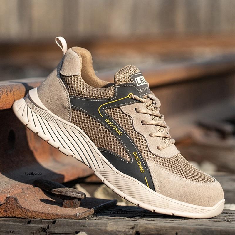 Pánská pracovní obuv odolná proti propíchnutí prodyšná síťovina pracovní tenisky boty ocelová špička bezpečnostní obuv muži ženy stavební obuv bezpečnost