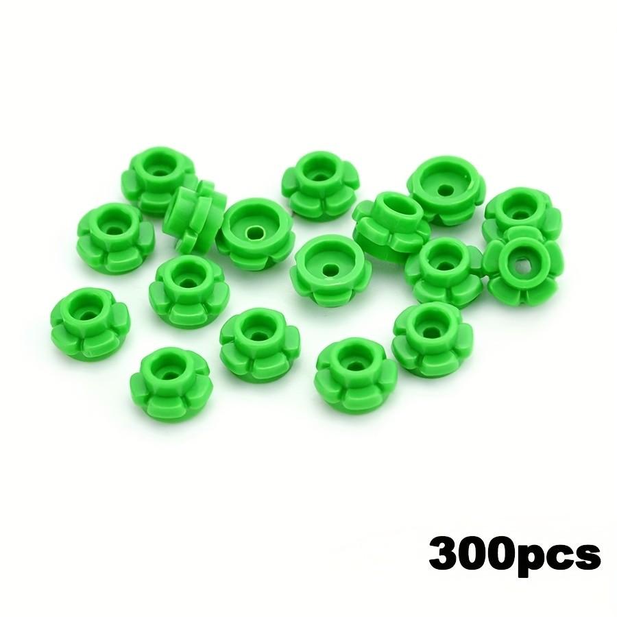 300PCS Round 1x1 with Flower Building Blocks 5 Petals Brick Particle Educational Toys Birthday Kid Gift
