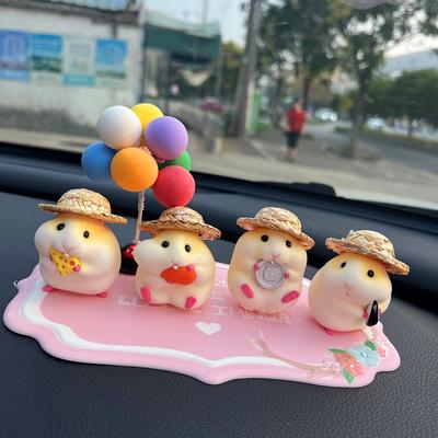 2023 Car Decoration Hamster Car Accessories New Console Cute Doll Car Interior Pendant Car Decoration  Car Accessories
