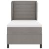 Box Spring Bed with Headboard Taupe 80 x 200 cm Fabric