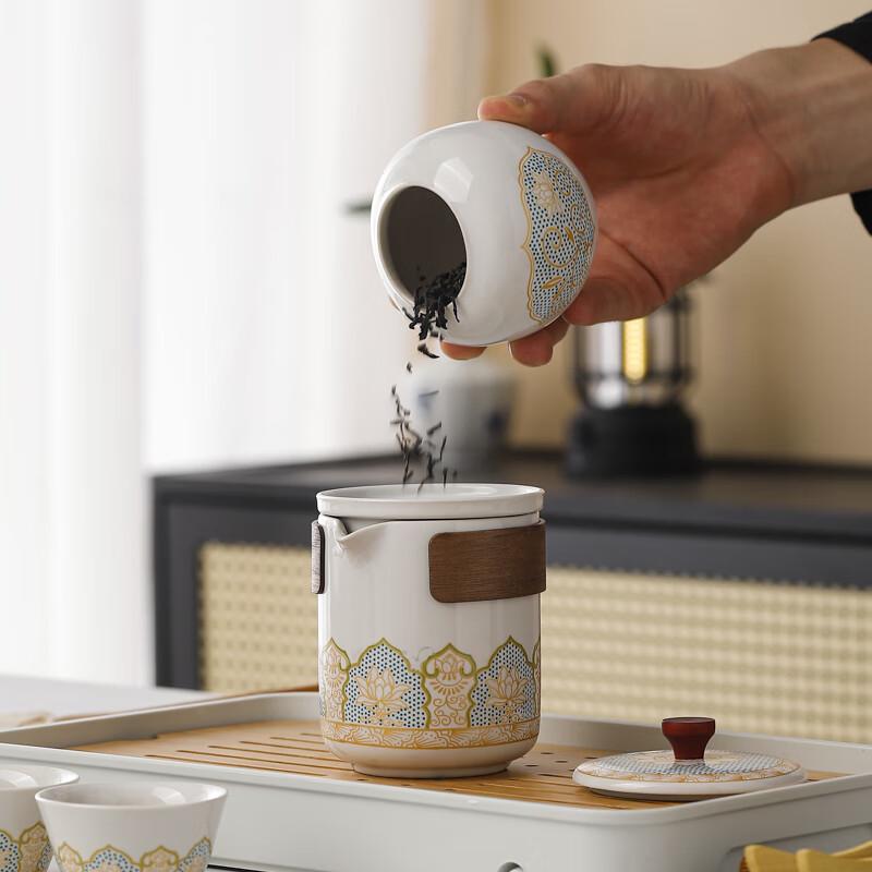 Wo Ding Classic Ceramic Travel Tea Set