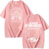 ATEEZ "In Your Fantasy" Vintage T‑Shirt, Front White Ornamental Badge with "8 Makes 1 Team" & Back Full Tour Date List, Oversized K‑Pop Fan Tee