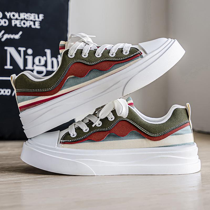 Men 's Casual Four Seasons Fashion Skateboarding Students Comfortable Sneakers Boys Trending Soft Sole Breathable Shoes