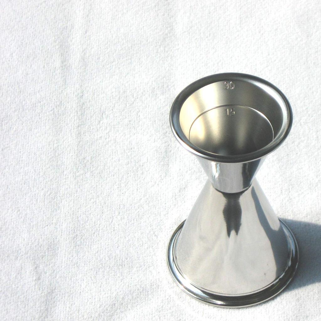 Nagao Tsubame-Sanjo Cocktail Measuring Cup Jigger Cup 60/30ml with Measurement Markings 18-8 Stainless Steel Made in Japan