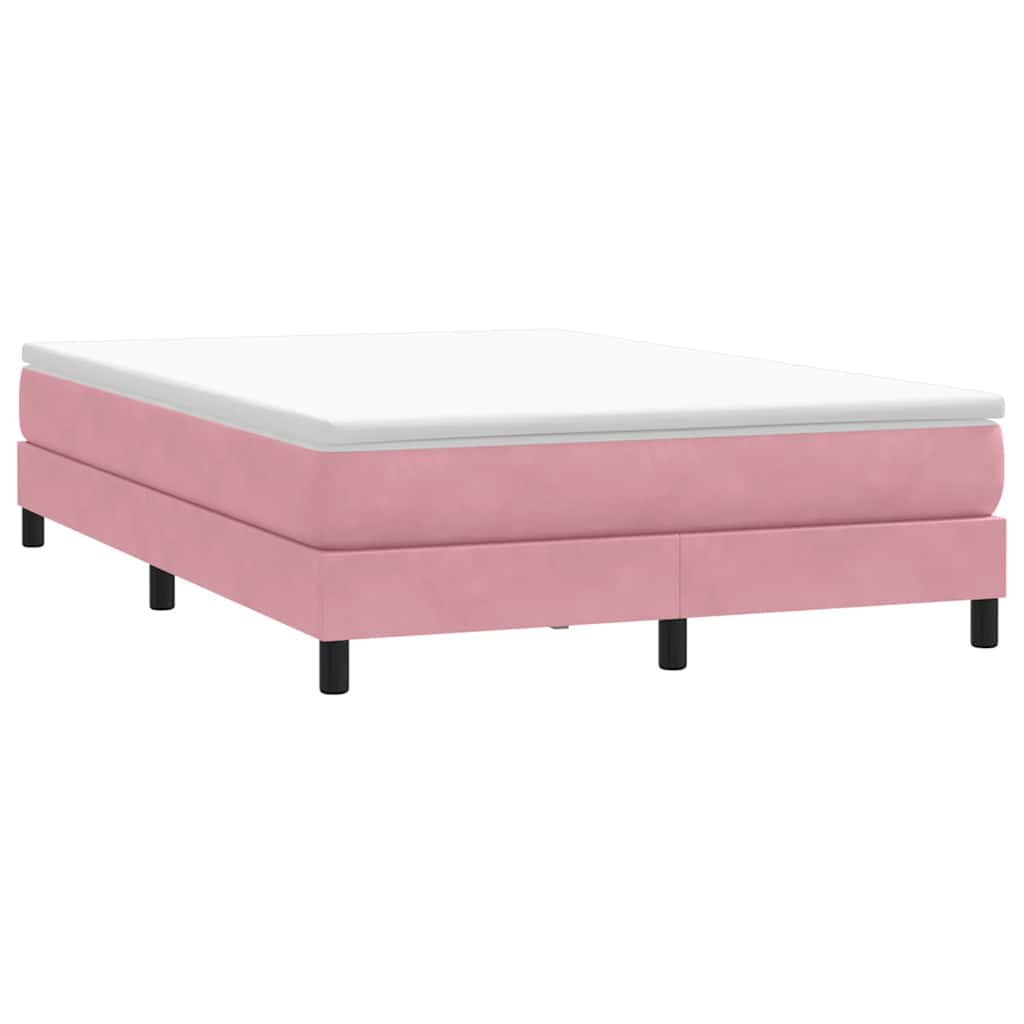 Box Spring Bed Without Mattress Pink 160 x 220 cm Velvet