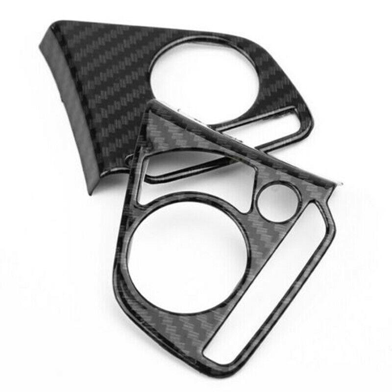 Carbon Fiber 2X Car Steering Wheel Decor Cover Trim For Honda CR-V CRV 2017-