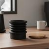 Silicone Coffee Bean Container Wooden Lid Cleaning Bellows Easy To Use for Baristas,