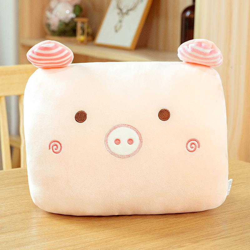 

Cartoon Plush Pillow Stuffed Hand Cushion Home Office Car Travel Warmer Winter Plush Toy Students Nap 32x22x13cm
