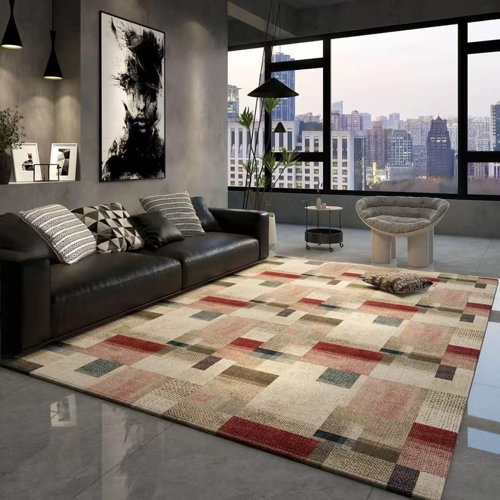 Light Luxury Geometric Large Carpets for Living Room Modern Decoration Home Bedroom Rug Soft Non-slip Coffee Tables Mat