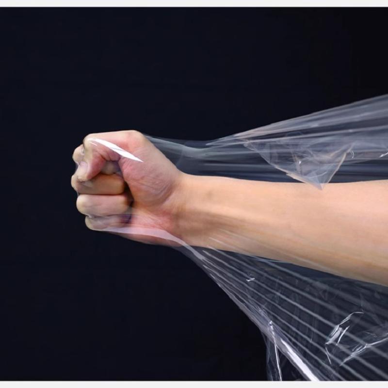 Width 50cm PE Stretch Wrap Film Industrial Self-adhesive Packag Transport Film Thick 0.02mm Multi-functional Transparent Stretch Fixed Protect Films