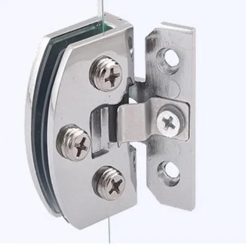 2pcs Zinc Alloy, Cabinet Glass Door Hinge/glass Clamp/clips,for 4mm-10mm Glass,no Holes, Single Folder ,glass Hardware