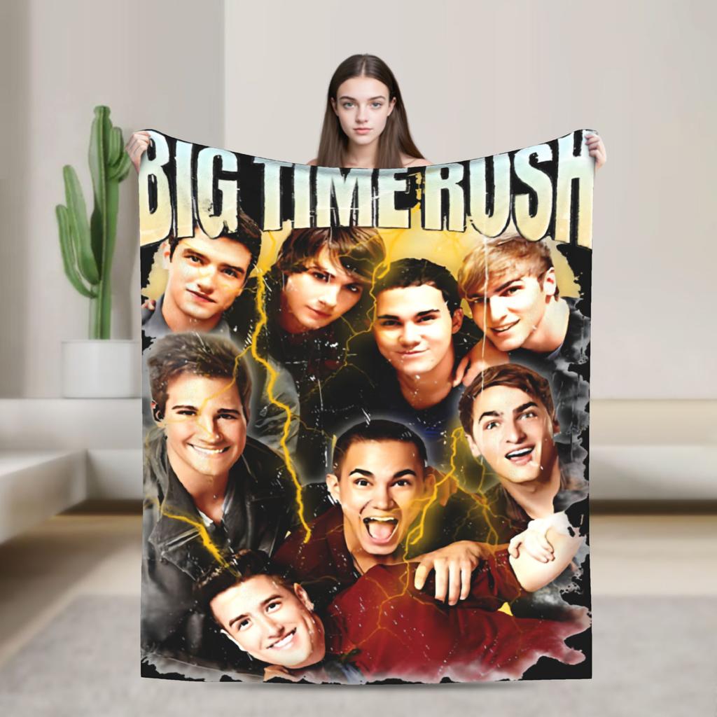 Big Time Rush Country Music Tour 2025 Flannel Blanket Winter Super Soft Throw Blanket for Living Room Bedspread Sofa Bed Cover
