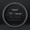 Compatible Leather Steering Wheel Cover for Honda Civic Generations 8-11, No Sewing Required, Slim Design.