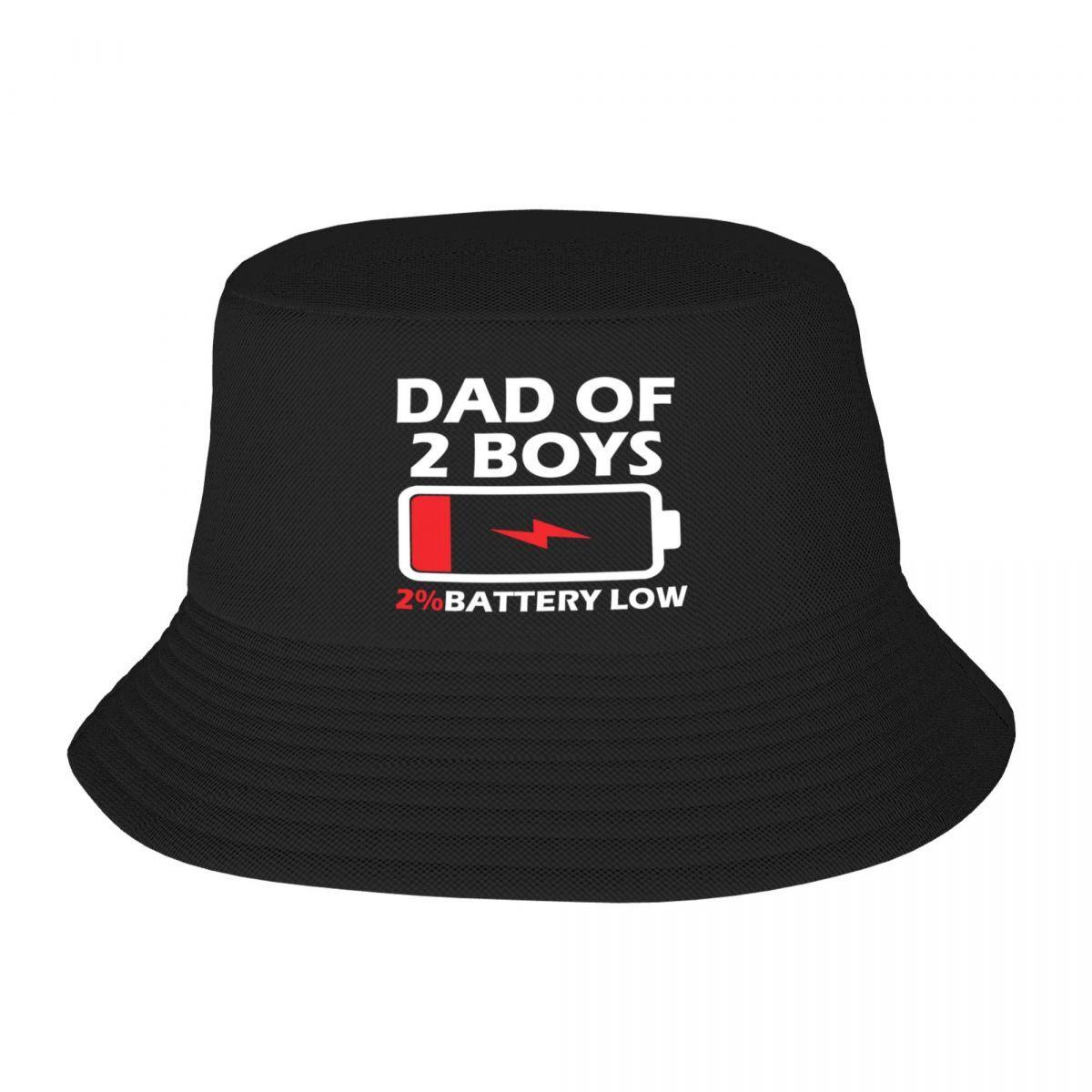 

Custom Unisex Dad Of 2 Boys Bucket Hat Travel Beach Papa Fathers Day Gift Summer Fishing Hat