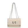 Elegant Fashion Bag Women's Autumn Fashion Chain Shoulder Messenger Bag Versatile Bow Small Square Bag