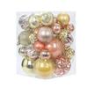 34pcs Crafts 4/5/6/8cm Christmas Ball Delicate Creative Christmas Tree Pendant Painted Colorful Hanging Ornament Party