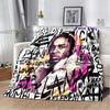 RAP Kendrick-Lamar Poster Printed Blanket, Fashion Throw Blankets,for Sofa Bed Office Car, Brithday Gift,Decke