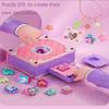 3D Sticker Maker Kit DIY Jewelry Making Machine Arts and Crafts Kids Toy Princess Pendant Keychain Ring with Beads Gift for Girl