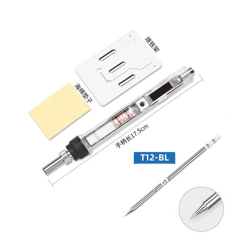 OLED T12 Mini Portable Adjustable Temperature Soldering Iron with T12 Tip