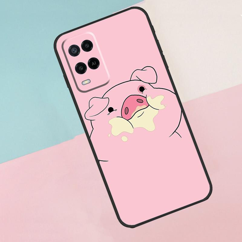 Cartoon Pig For Oppo A40 A60 A80 A18 A38 A58 A78 A98 A79 A16 A76 A96 A15 A74 A94 A54 A77 A17 Phone Case
