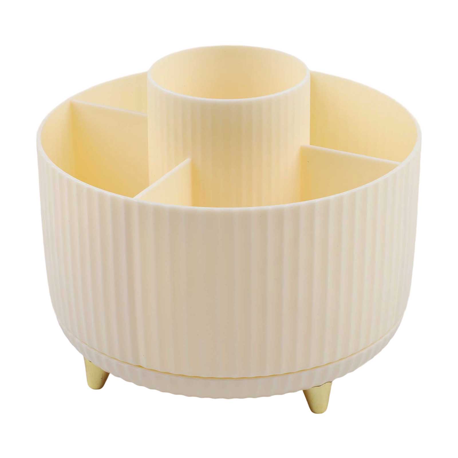 

Cosmetics Organizer Rotating Storage Box Compact Design белый