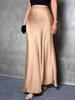 Gonna lunga in raso a trapezio per autunno/inverno – Moda femminile in stile europeo e americano