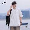 Guirenniao Men's Washed Cotton Distressed Short Sleeve T-Shirt