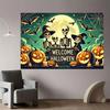 Polyester fabric background wall fabric for Halloween skull and pumpkin party, suitable for outdoor decoration