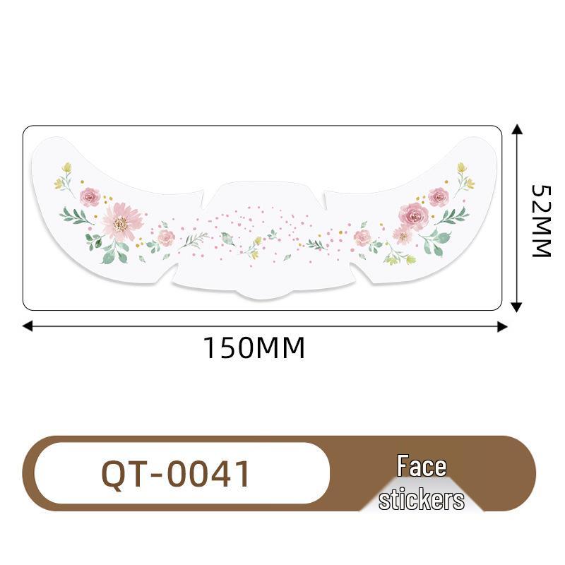 Christmas Butterfly & Flower Face Tattoo Stickers - Fresh European Style Freckle Designs for Parties