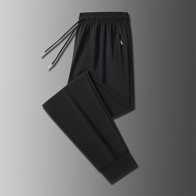 New Summer Sports and Casual Ice Silk Pants Loose Straight Ice Silk Men's Slim Fit Trousers