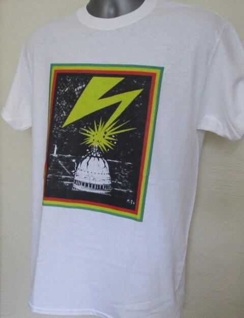 Bad Brains DC Lightning T-shirt Hardcore Punk Music Black Flag Minor Threat S170 XXXXL
