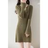 Women's Cashmere Dress Qinghe Cashmere 30% Cashmere 70% Wool Autumn and Winter Cashmere Skirt Soft and Warm