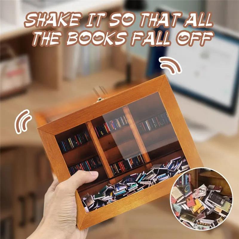 Gute-Erleichterung Angst Schüttel-Angst 200 Bücher Miniatur-Bibliothek Fidget Schüttel Sie Ihre Angst Weg Kreativ B