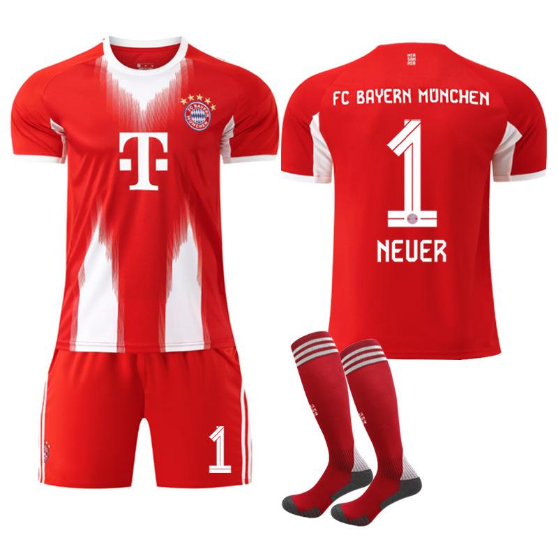 Bayern Munich Home Jersey 10 Muller Soccer Uniform Set Men 2025-26 Kit Kids Youth Olise 14 Diaz 17