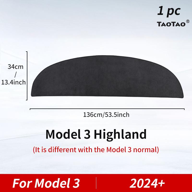 Anti-UV Dashboard Cover For Tesla Model 3 Y S Highland 2024 2025 2022 Center Console Accessories Dash Mat Protector Pad Sunshade