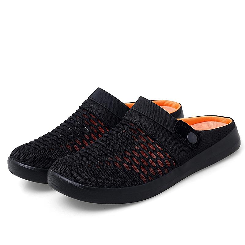 Men's Backless Walking Mule Summer Slip-on Closed Toe Loafer Casual Slide Slipper Traveltime Mule for Men