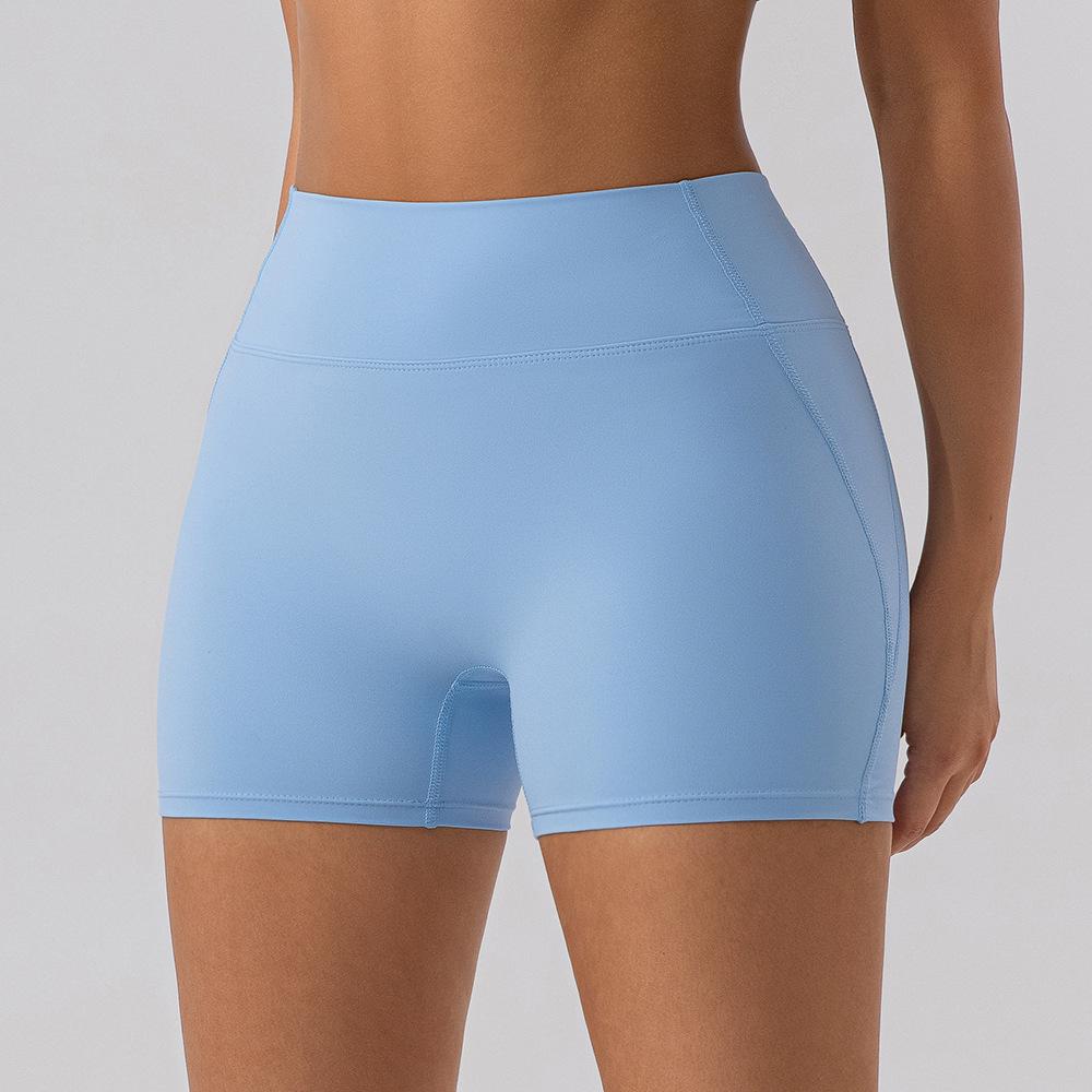 

High-Waisted Butt-Lifting Yoga Shorts - Tummy Control Nude Feel Fitness Pants M