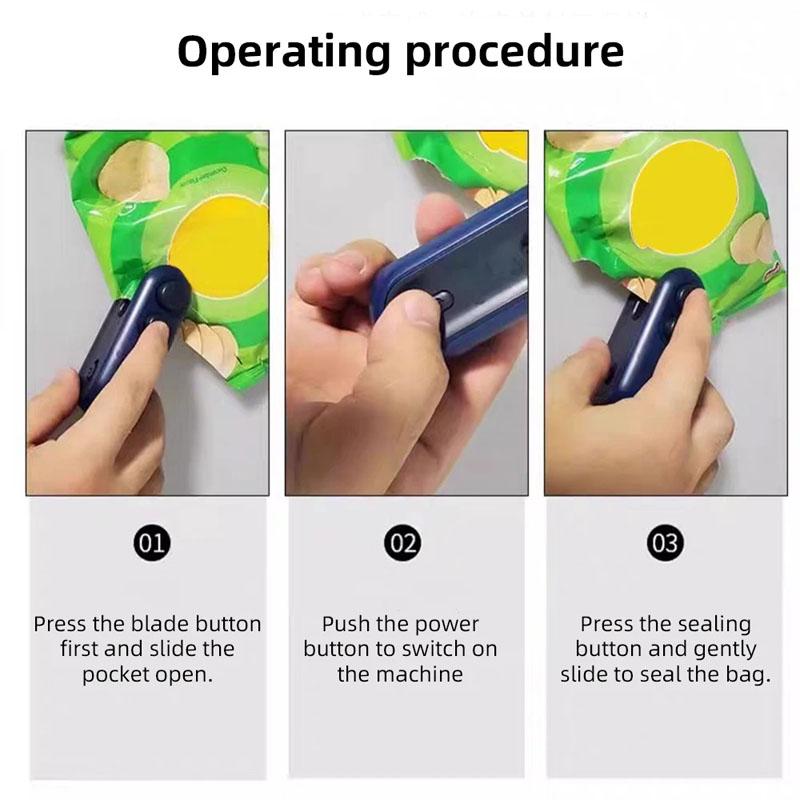 1-10PCS Snack Packaging Sealer USB Rechargeable Mini for Home Use Portable for Outdoor Camping Travel and Food Storage