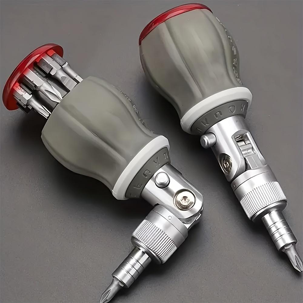 Professional 8-in-1 Ratcheting Multitool Screwdriver with Magnetic Tip - Perfect for DIY and Repair Projects