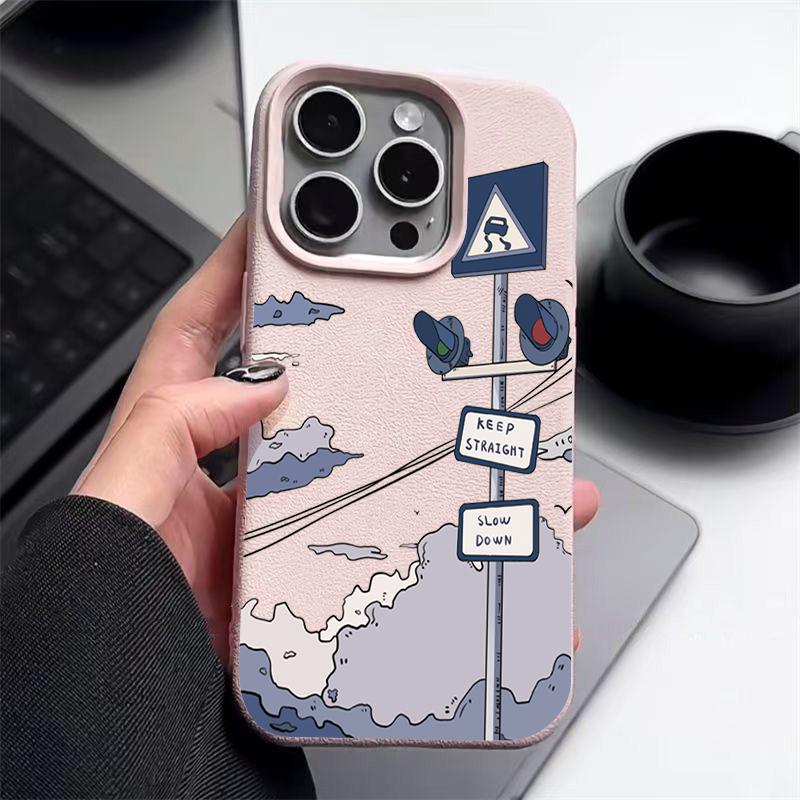 Traffic Light Case For iPhone 16 Pro Max 15 14 13 12 11 Shockproof Slim Soft Silicone Case Cover