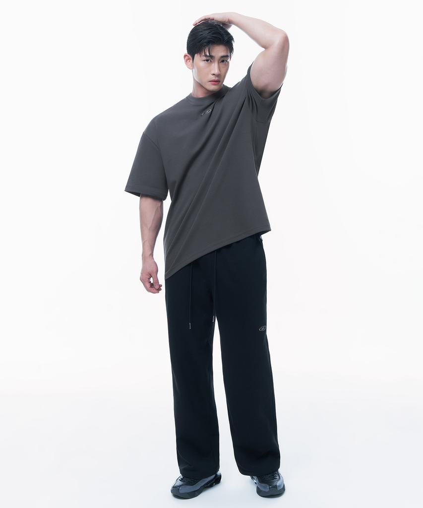 BORN TO WIN Silver B Over Fit T-Shirts [Charcoal]