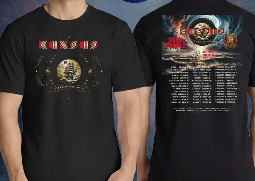 Kansas Deep Purple T-Shirt North American Tour 2026 City Dates 2-Sided NEW S